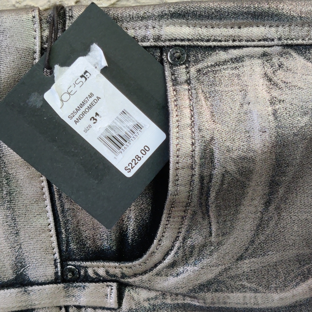 Joe's Jean's Silver The Charlie foil Skinny jeans PLEASE READ - Picture 5 of 16
